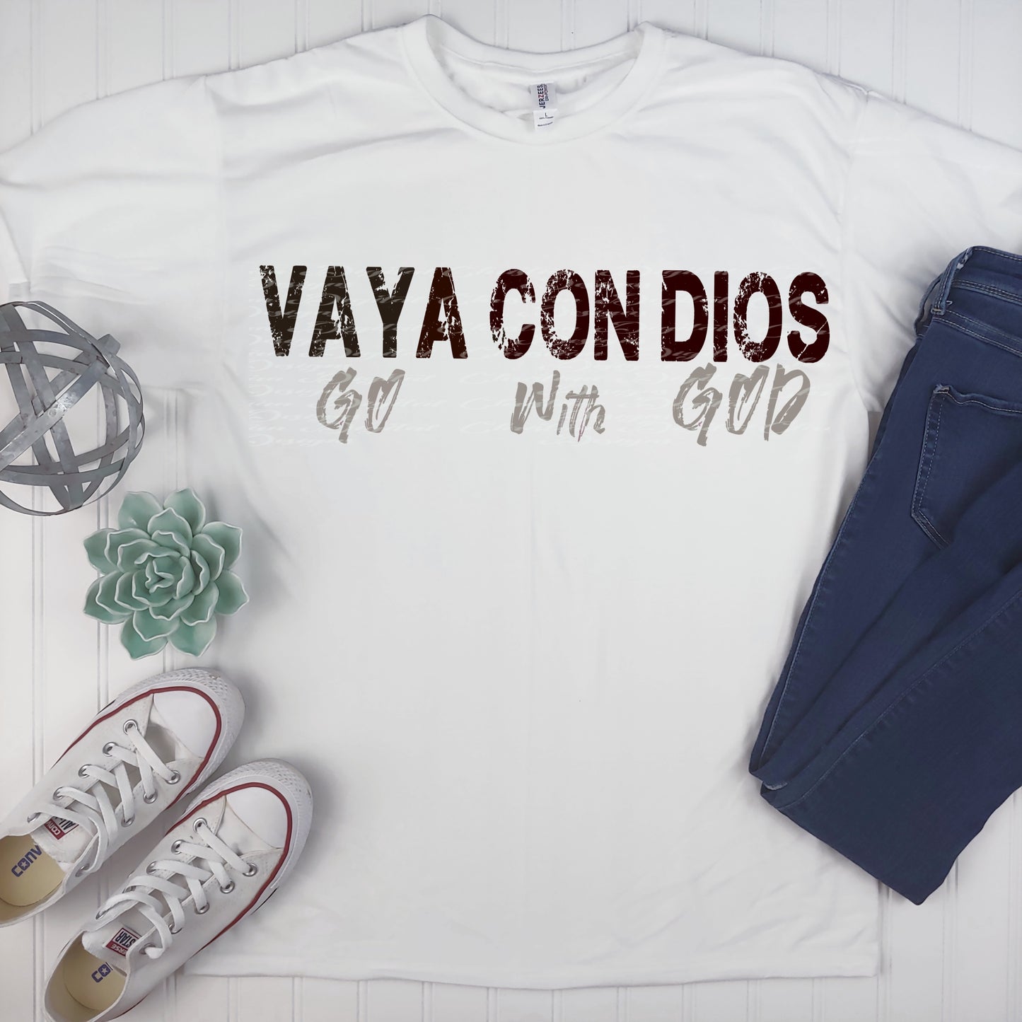 Vaya Con Dios Go With God (Black Lettering)