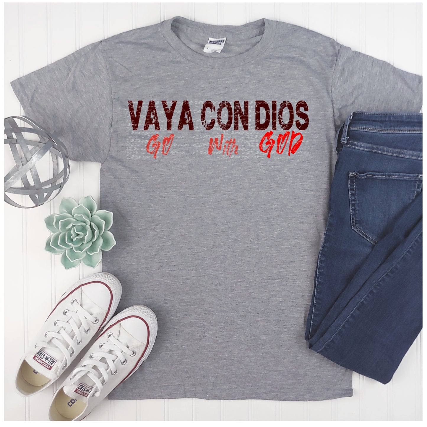 Vaya Con Dios Go With God (Red Lettering)