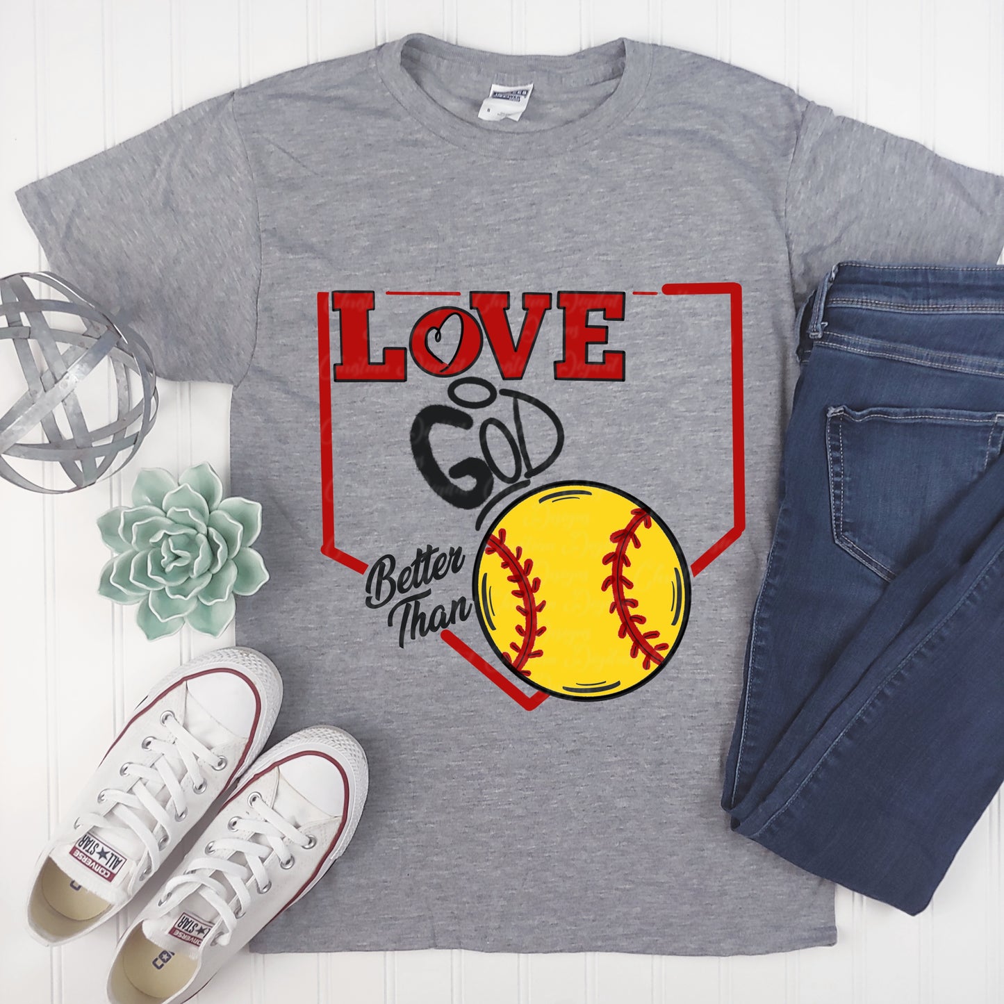 Love God Better Than Baseball (Yellow)