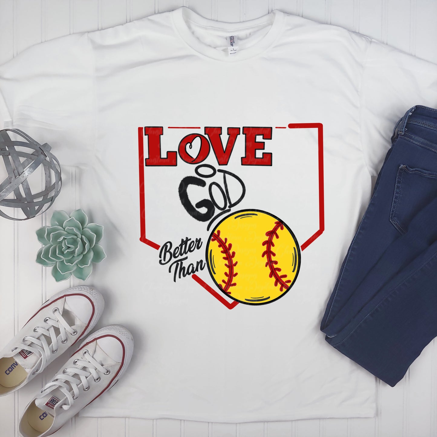 Love God Better Than Baseball (Yellow)