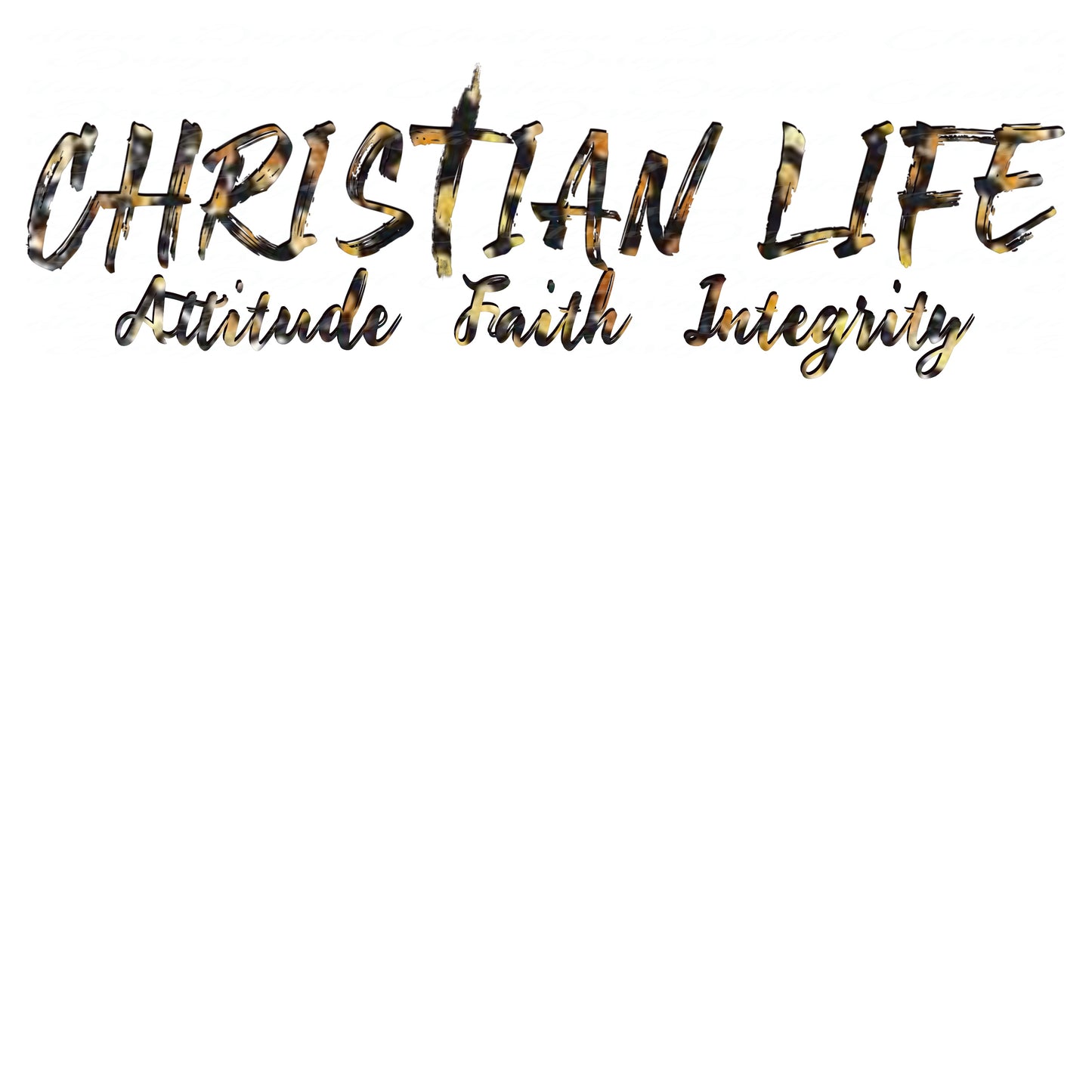 Christian Life Attitude Faith Integrity (Black Pink)