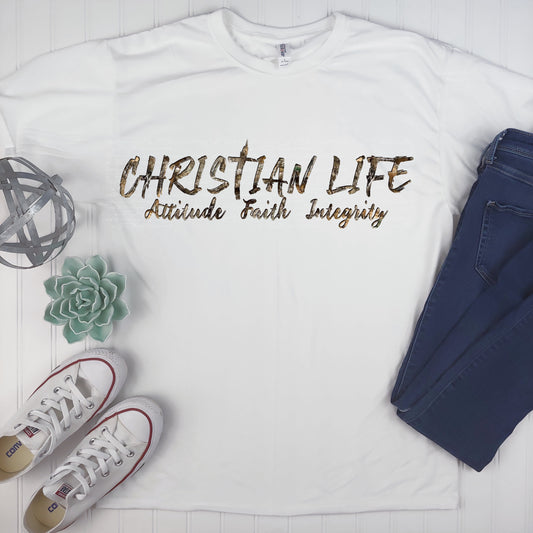 Christian Life Attitude Faith Integrity (Black Pink)