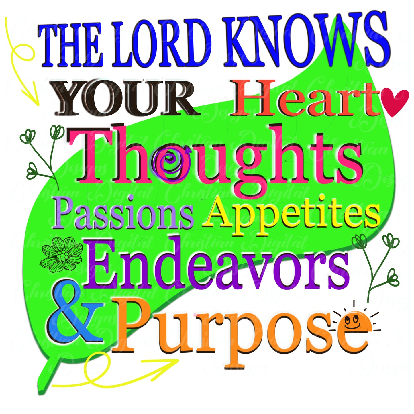 The Lord Knows Your Heatr Thoughts Passions Appetites Endeavors & Purpose