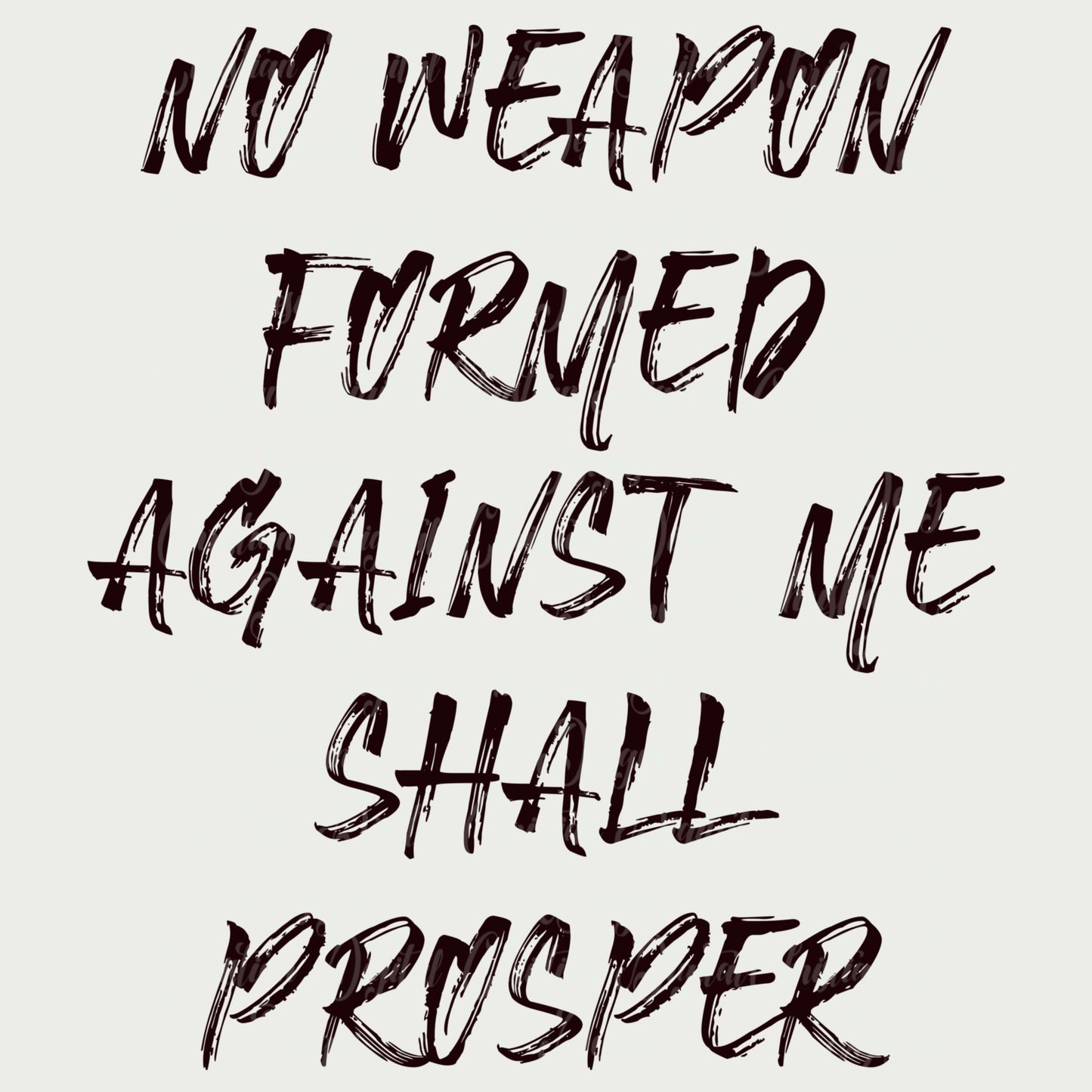 No Weapon Formed Against Me Shall Prosper